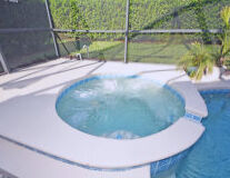 a round blue pool